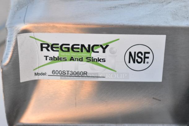 BRAND NEW SCRATCH AND DENT! Regency 600ST3060R Stainless Steel Counter w/ Sink Bay. No Legs. - Image 4 of 4