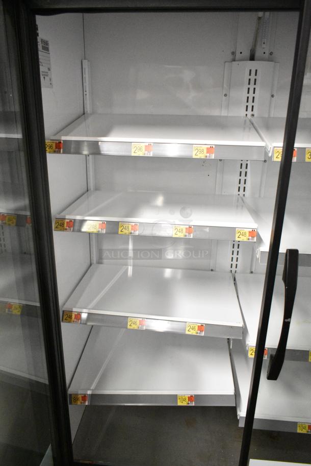 2019 True TVM-48SL-HC Metal Commercial 2 Door Reach In Cooler Merchandiser w/ Poly Coated Racks. 115 Volts, 1 Phase. Tested and Working! - Image 3 of 5