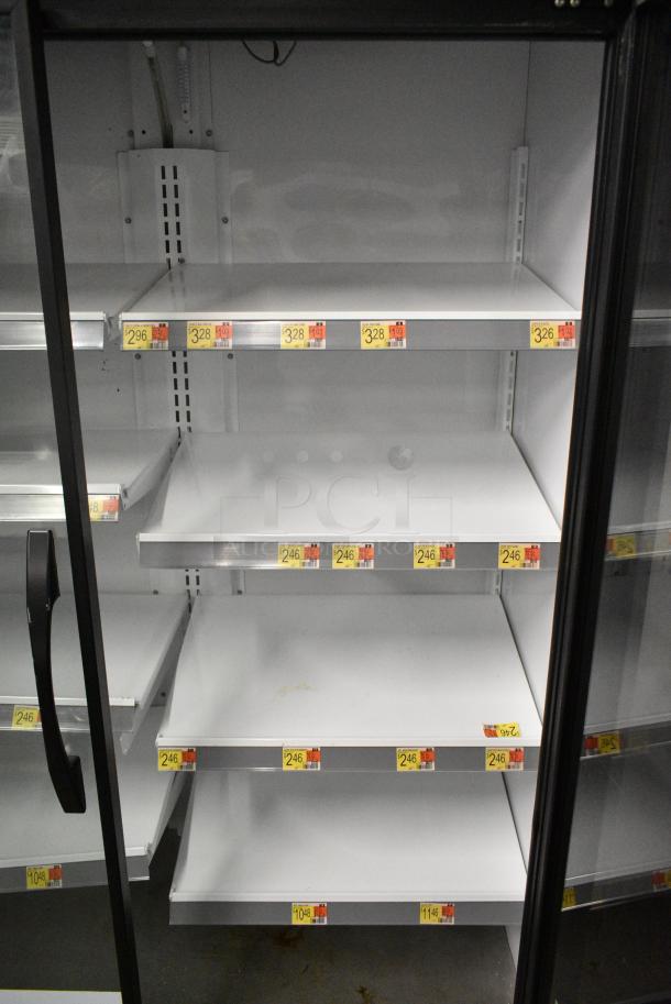 2019 True TVM-48SL-HC Metal Commercial 2 Door Reach In Cooler Merchandiser w/ Poly Coated Racks. 115 Volts, 1 Phase. Tested and Working! - Image 4 of 5