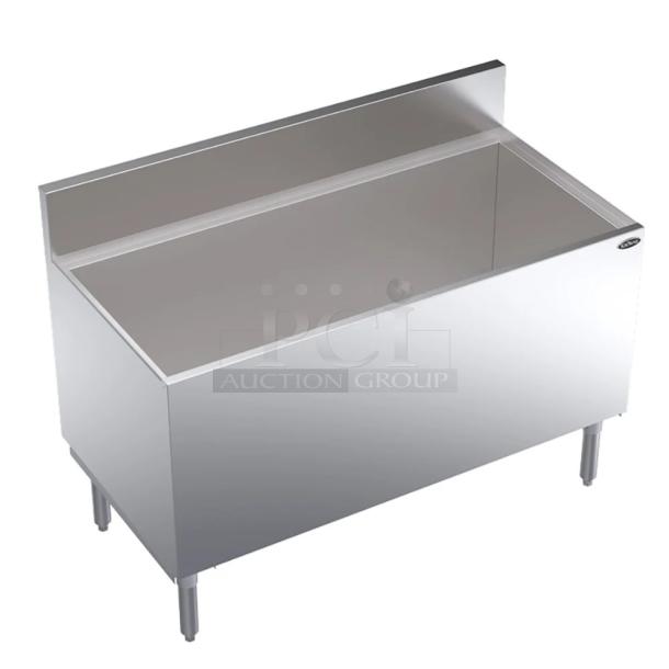 BRAND NEW SCRATCH AND DENT! Regency 600IB2130C0 21" x 30" Underbar Ice Bin with 10 Circuit Post-Mix Cold Plate and Bottle Holders - Image 1 of 4