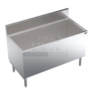 BRAND NEW SCRATCH AND DENT! Regency 600IB2130C0 21" x 30" Underbar Ice Bin with 10 Circuit Post-Mix Cold Plate and Bottle Holders