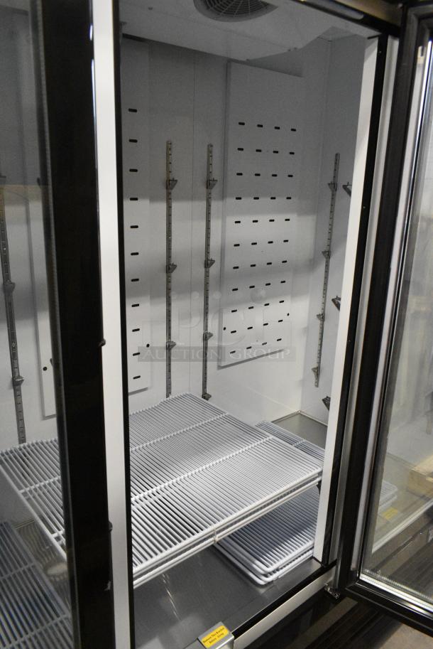 BRAND NEW SCRATCH AND DENT!  2023 Migali C-72FM Metal Commercial 3 Door Reach In Freezer Merchandiser w/ Poly Coated Racks on Commercial Casters. 115/208-230 Volts, 1 Phase. - Image 6 of 9