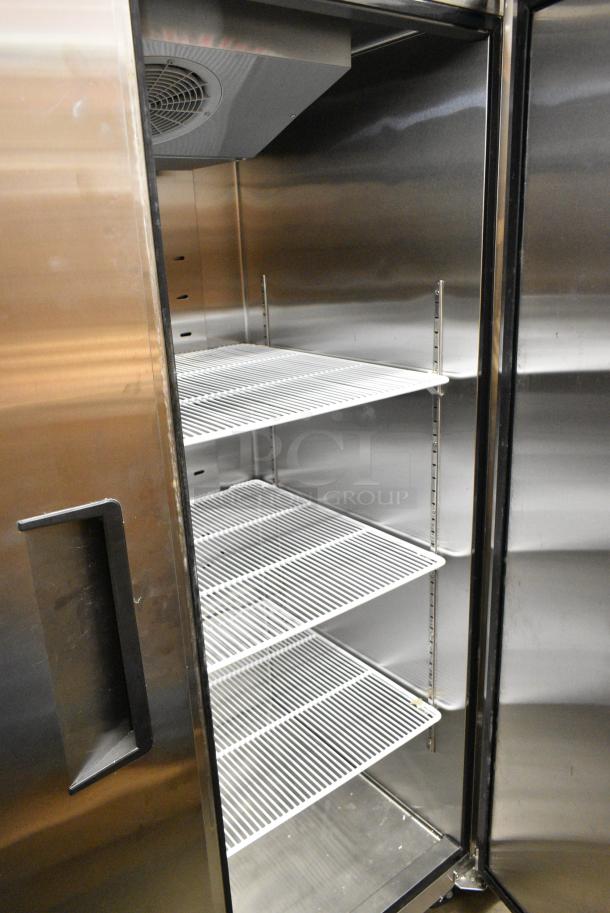 BRAND NEW SCRATCH AND DENT! 2019 Migali C-2F-HC Stainless Steel Commercial 2 Door Reach In Freezer w/ Poly Coated Racks on Commercial Casters. 115/208-230 Volts, 1 Phase. - Image 3 of 6