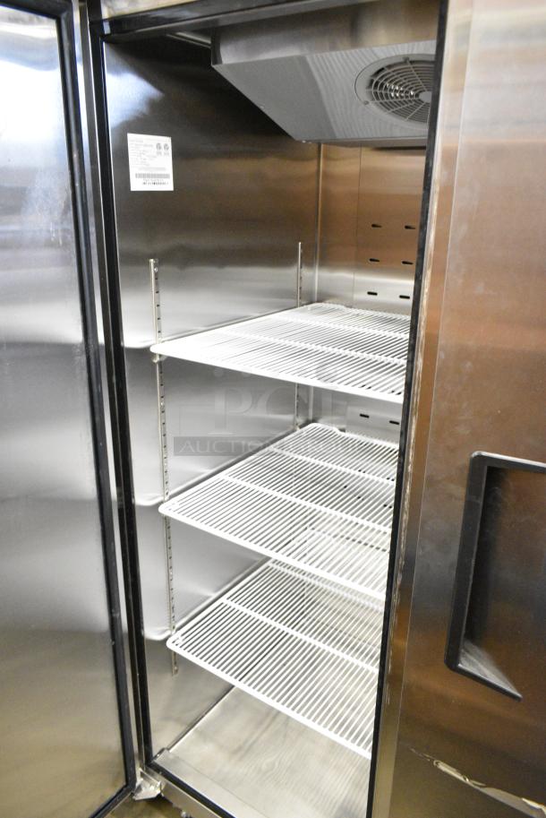 BRAND NEW SCRATCH AND DENT! 2019 Migali C-2F-HC Stainless Steel Commercial 2 Door Reach In Freezer w/ Poly Coated Racks on Commercial Casters. 115/208-230 Volts, 1 Phase. - Image 4 of 6