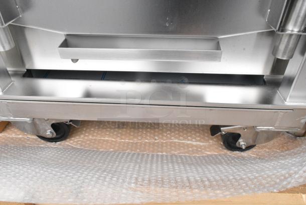 BRAND NEW IN CRATE! BKI AETG202R Stainless Steel Commercial Natural Gas Powered Roll In Rack Combi Convection Oven w/ Metal Pan Rack. - Image 6 of 12