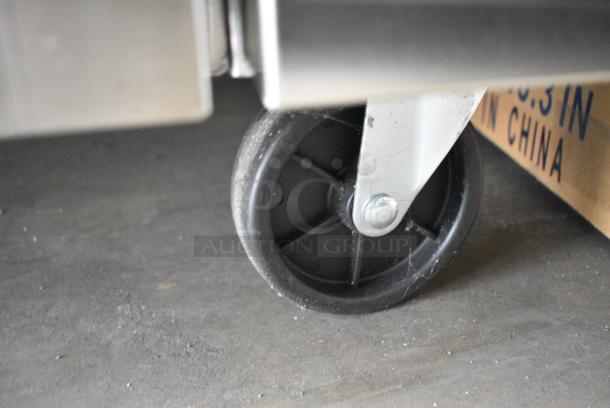 BRAND NEW SCRATCH AND DENT! 2022 Migali C-CB72-HC Stainless Steel Commercial 4 Drawer Chef Base on Commercial Casters. 115 Volts, 1 Phase. Tested and Working! - Image 5 of 11