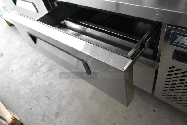 BRAND NEW SCRATCH AND DENT! 2022 Migali C-CB72-HC Stainless Steel Commercial 4 Drawer Chef Base on Commercial Casters. 115 Volts, 1 Phase. Tested and Working! - Image 8 of 11