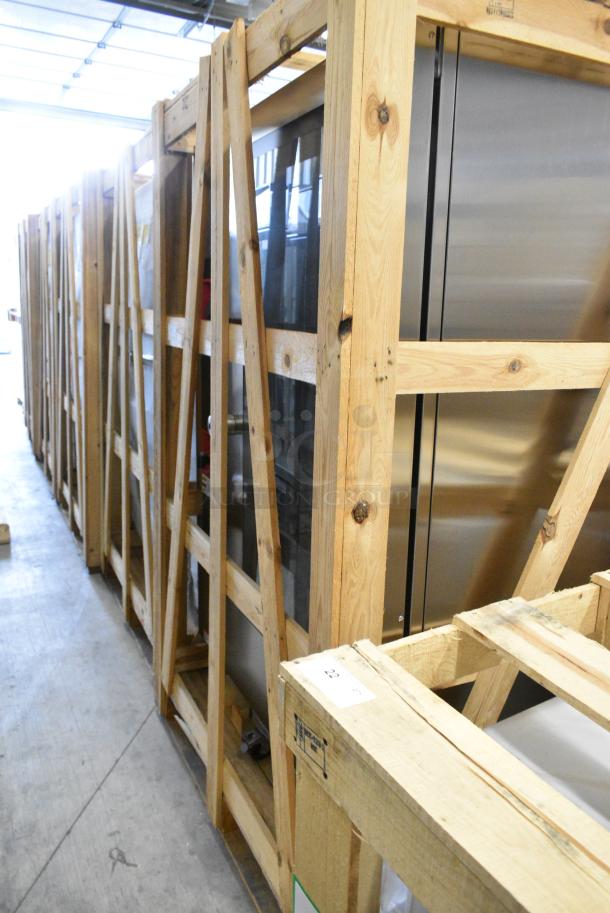 BRAND NEW IN CRATE! BKI Stainless Steel Commercial Roll In Rack Propane Gas Powered Combi Convection Oven w/ Metal Pan Rack. - Image 11 of 13