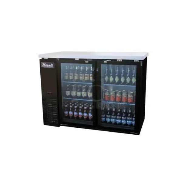 BRAND NEW SCRATCH AND DENT! Migali C-BB48G-HC Metal Commercial 2 Door Back Bar Cooler Merchandiser. 115 Volts, 1 Phase. Tested and Working! - Image 1 of 8