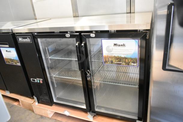 BRAND NEW SCRATCH AND DENT! Migali C-BB48G-HC Metal Commercial 2 Door Back Bar Cooler Merchandiser. 115 Volts, 1 Phase. Tested and Working! - Image 2 of 8