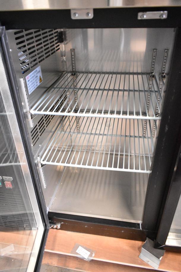 BRAND NEW SCRATCH AND DENT! Migali C-BB48G-HC Metal Commercial 2 Door Back Bar Cooler Merchandiser. 115 Volts, 1 Phase. Tested and Working! - Image 4 of 8