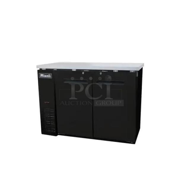 BRAND NEW SCRATCH AND DENT! Migali C-BB48-HC Metal Commercial 2 Door Back Bar Cooler. 115 Volts, 1 Phase. Tested and Working! - Image 1 of 8