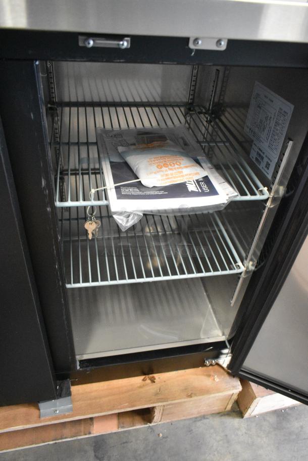 BRAND NEW SCRATCH AND DENT! Migali C-BB48-HC Metal Commercial 2 Door Back Bar Cooler. 115 Volts, 1 Phase. Tested and Working! - Image 5 of 8