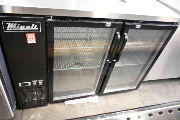 BRAND NEW SCRATCH AND DENT! Migali C-BB48G-HC Metal Commercial 2 Door Back Bar Cooler Merchandiser. 115 Volts, 1 Phase. Tested and Working! - Image 2 of 9