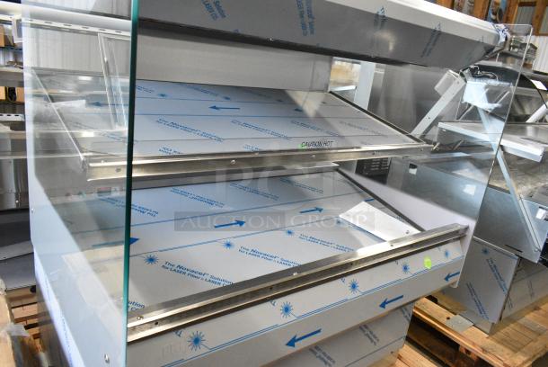 BRAND NEW! 2016 BKI HSS4-2TSQ Stainless Steel Commercial Floor Style 2 Tier Warming Display Case Merchandiser. 230 Volts, 1 Phase. - Image 2 of 4