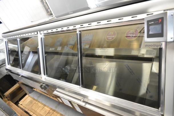 BRAND NEW! BKI TSWC7 Stainless Steel Commercial Floor Style 2 Tier Warming Display Case Merchandiser. 220/240 Volts, 1/3 Phase. - Image 3 of 7