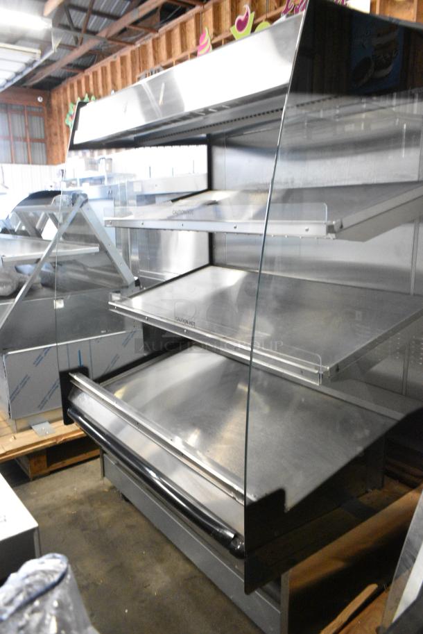 BRAND NEW! BKI HSS4-3T Stainless Steel Commercial Floor Style 3 Tier Warming Display Case Merchandiser on Commercial Casters. 208-240 Volts, 1 Phase. - Image 2 of 6