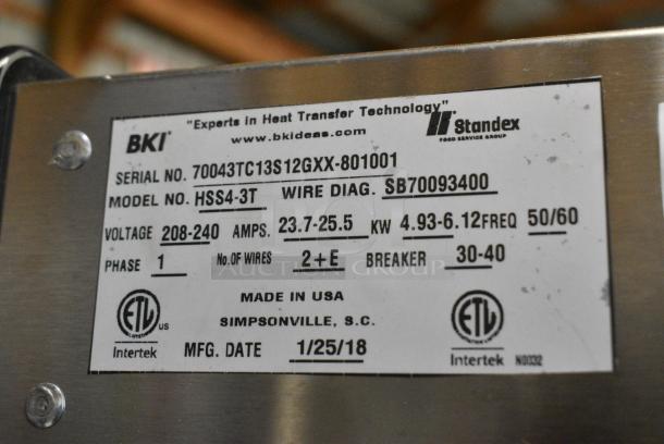 BRAND NEW! BKI HSS4-3T Stainless Steel Commercial Floor Style 3 Tier Warming Display Case Merchandiser on Commercial Casters. 208-240 Volts, 1 Phase. - Image 6 of 6