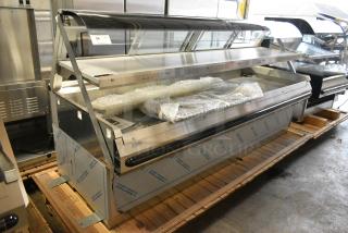 BRAND NEW! 2019 BKI TSWC7 Stainless Steel Commercial Floor Style 2 Tier Warming Display Case Merchandiser. 220/240 Volts, 1/3 Phase.
