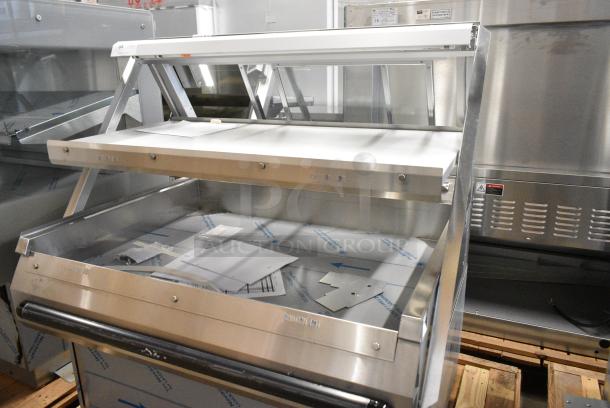 BRAND NEW! 2019 BKI TSWC3 Stainless Steel Commercial Floor Style 2 Tier Warming Display Case Merchandiser. 208 Volts, 1/3 Phase. - Image 3 of 7