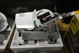 2017 Bizerba GSP HD Metal Commercial Countertop Meat Slicer. 120 Volts, 1 Phase. Tested and Working!