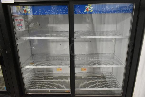 Habco ESM14SL54 Metal Commercial 2 Door Reach In Cooler Merchandiser w/ Poly Coated Racks. 115 Volts, 1 Phase. Tested and Powers On But Does Not Get Cold - Image 2 of 4