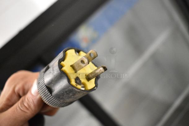 Habco ESM14SL54 Metal Commercial 2 Door Reach In Cooler Merchandiser w/ Poly Coated Racks. 115 Volts, 1 Phase. Tested and Powers On But Does Not Get Cold - Image 4 of 4