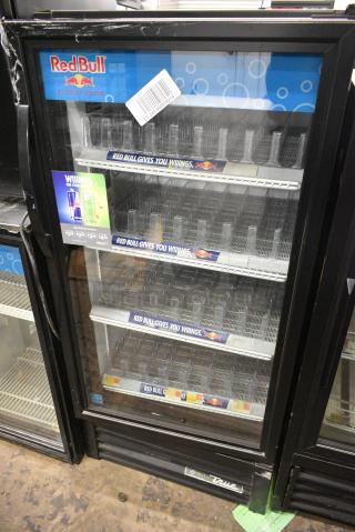 2021 True GDM-10-HC Metal Commercial Single Door Reach In Cooler Merchandiser w/ Poly Coated Racks. 115 Volts, 1 Phase. Tested and Working!