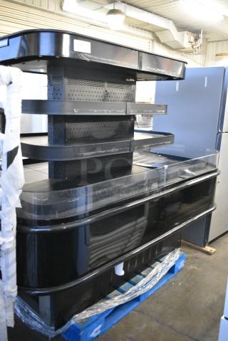 Structural Concepts Metal Commercial Refrigerated Self-Service End Cap Self-Contained Merchandiser.