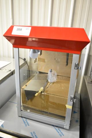 BRAND NEW SCRATCH AND DENT! Carnival King 382PM850 Metal Countertop Popcorn Machine Merchandiser. 120 Volts, 1 Phase. Tested and Working!