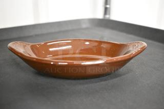 BRAND NEW! Box of  Tuxton 303WRB5BR Mahogany 4.5 oz. Oval China Welsh