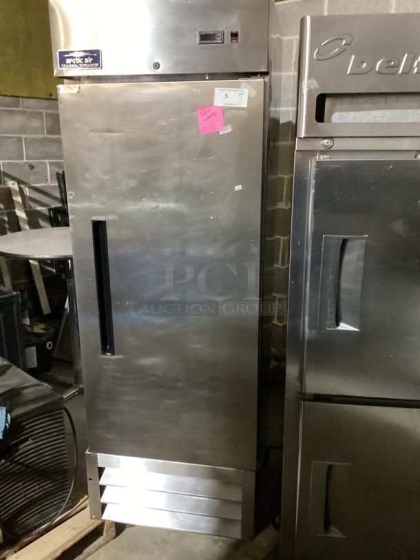 Artic Air Stainless Steel Single Door Reach-In Refrigerator, Tested and Working. 
28-¼ x 32-¾ x 82-1/2 - Image 3 of 5