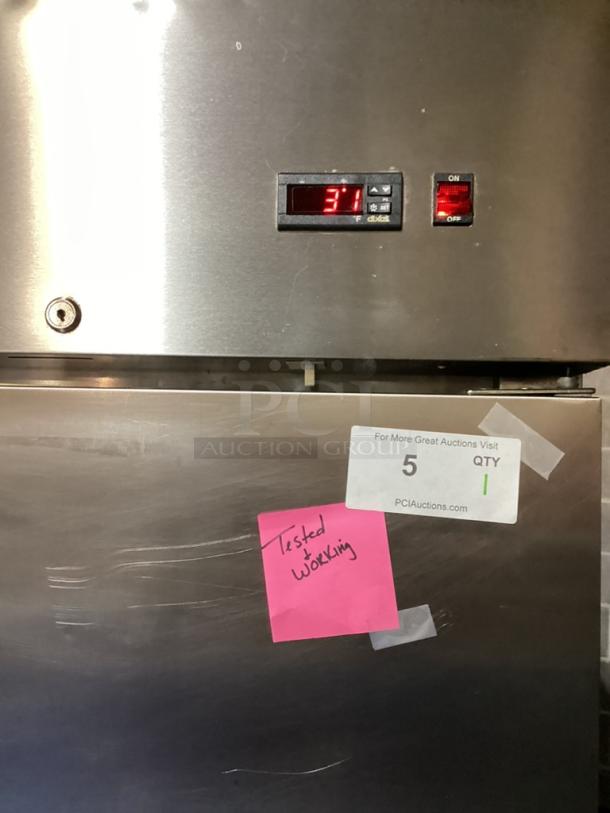 Artic Air Stainless Steel Single Door Reach-In Refrigerator, Tested and Working. 
28-¼ x 32-¾ x 82-1/2 - Image 4 of 5