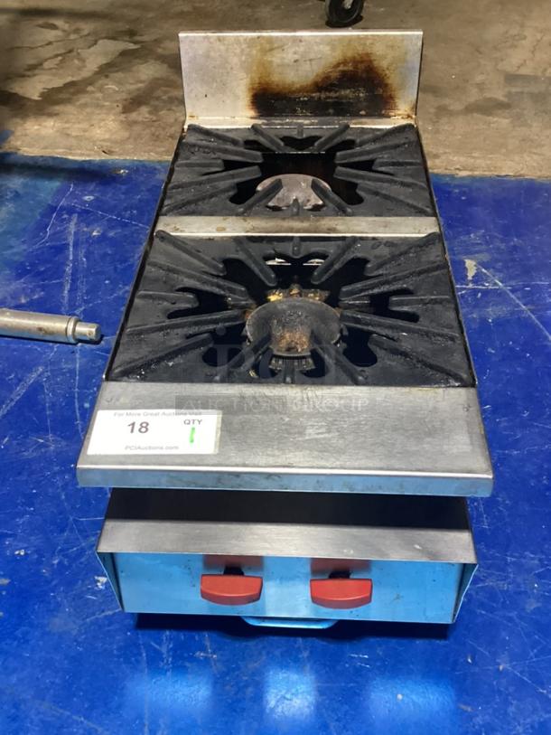 Commercial Gas 2-Burner Stove Top. Perfect for a Food Truck Application.  
13 x 31 x 178 - Image 2 of 2
