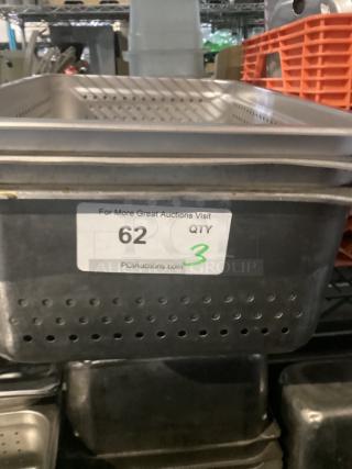 Stainless Steel Perforated Drop Pan 
21 x 13 x 6 
Your Bid x 3