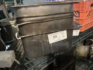Stainless Steel Drop Pan 
 12-1/2 x 7 x 6 
Your Bid x 4