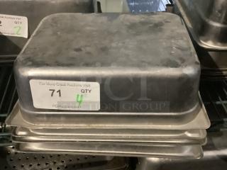 Stainless Steel Drop Pan 
 12-1/2 x 10-1/2 x 2 
Your Bid x 4