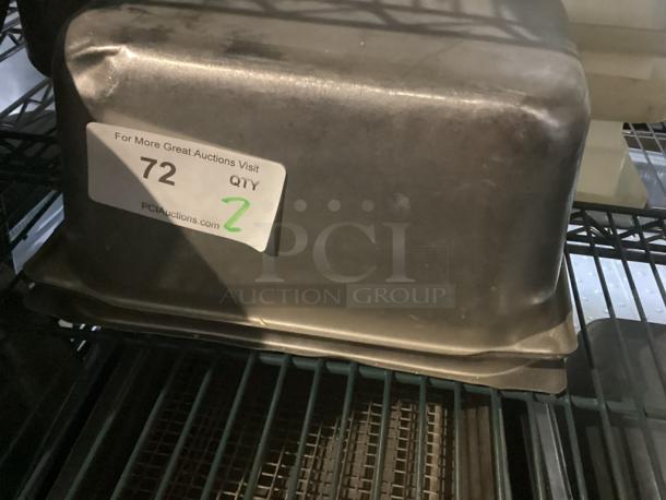 Stainless Steel Drop Pan 
 12-1/2 x 10-1/2 x 6 
Your Bid x 2 - Image 1 of 2