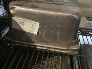 Stainless Steel Drop Pan 
 12-1/2 x 10-1/2 x 6 
Your Bid x 2