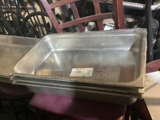 Stainless Steel Drop Pan 
21 x 13 x 4 
Your Bid x 3