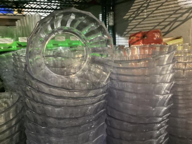 Clear Plastic Scallop Edged Dessert Bowls. 
4-1/2" Diameter 
Your Bid x 36 - Image 2 of 2