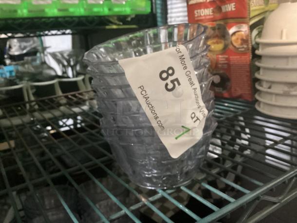 Clear Plastic Scallop Edged Dessert Bowls. 
4-1/2" Diameter 
Your Bid x 7 - Image 1 of 1