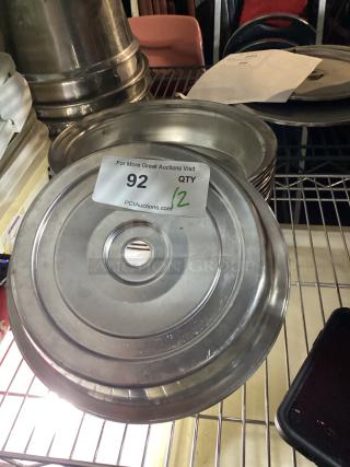 Vollrath Stainless Steel Plate Cover 
11” Diamter for a 9-1/2” Plate. 
Model # 62311
Qty 12 
Your Bid x 12