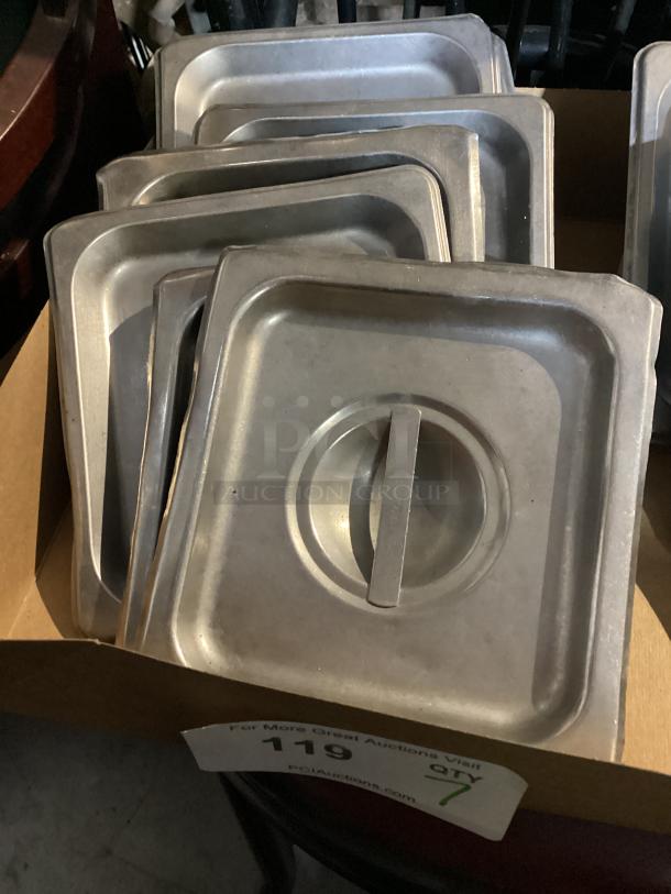 6-1/2 x 7 Stainless Steel Drop Pan Lids 
Qty 7
Your Bid x 7 - Image 1 of 1