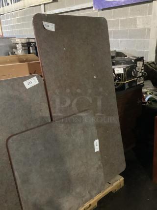 30 x 60-1/4 Dining Table W/Base 
Qty 5 
Your Bid x 5