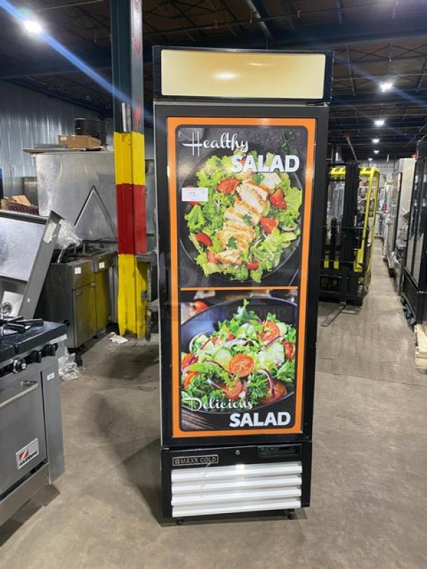 Maxx Cold Commercial Single Door Reach In Refrigerator! With Poly Coated Racks! On Legs! 115V 1 Phase! Model: MXM1-23R SN: 6260940! - Image 1 of 8