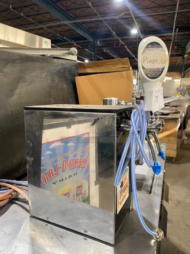 Lindr Commercial Stainless Steel Portable Countertop Beer & Beverage Chiller/Dispenser! With 2 Taps! 115V! Model: Flow Type Cooler SN: 1816! - Image 2 of 8