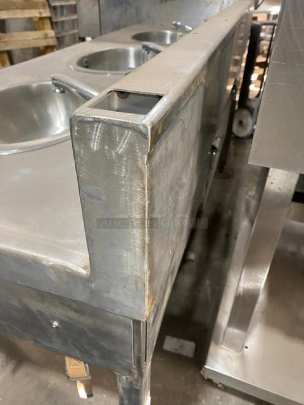 Highland Engineering Commercial Stainless Steel 3 Bay Hand Washing Sink! With Back Splash! With Faucets & Knobs! Model: OAK83! On Legs! - Image 3 of 6