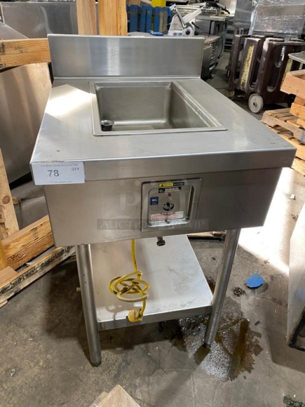 Wells Commercial Stainless Steel Single Pan Drop-In Hot Food Warmer! With Drain! With Thermostatic Control! With Back Splash! Model: MOD100TD SN: M1TD1211A0093! 120V! On Single Shelf Stand With Legs! - Image 1 of 7