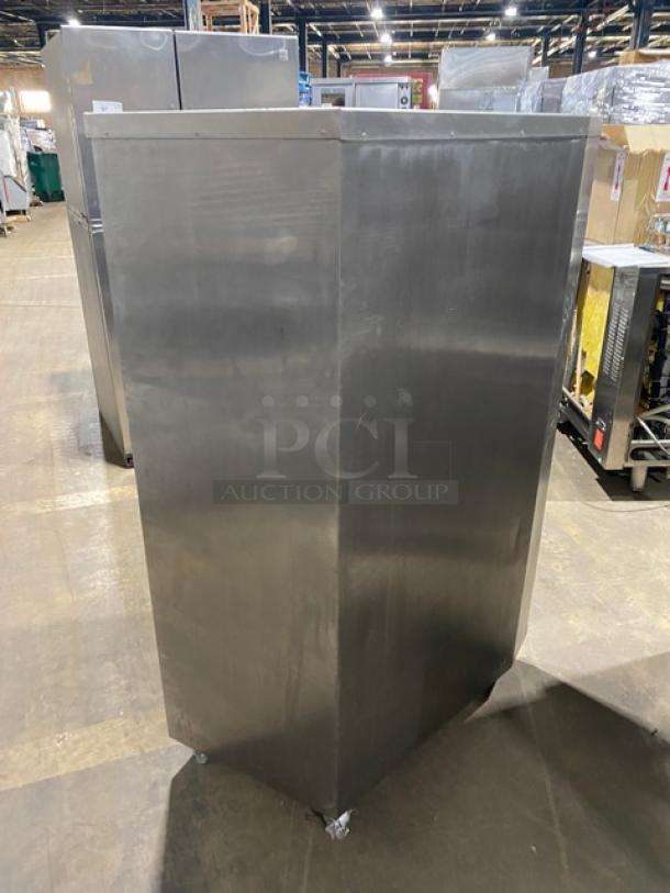 All Stainless Steel Custom Commercial Corner Style 4 Tier Heavy Duty Storage Shelf! On Legs! - Image 3 of 4